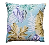 Декоративная подушка с акварельным принтом листьев рис 3