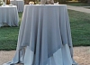 Скатерть серая круглая для коктейльного стола рис 1