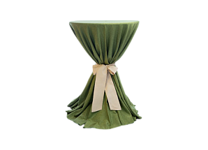 Скатерть круглая зеленая для коктейльного стола