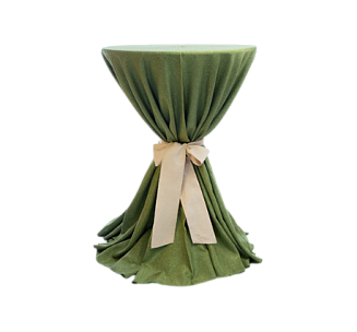 Скатерть круглая зеленая для коктейльного стола