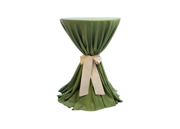Скатерть круглая зеленая для коктейльного стола