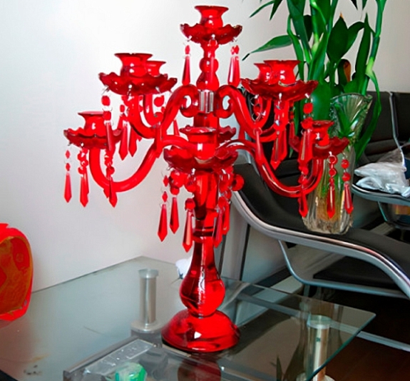 Красный канделябр рис 3