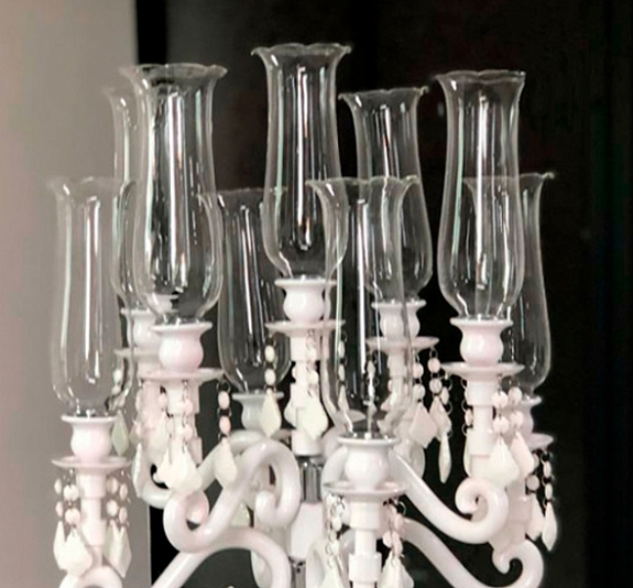 Белый хрустальный канделябр рис 1