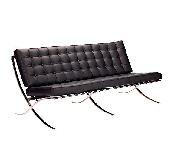 Диван Barcelona Loveseat sofa black рис 1