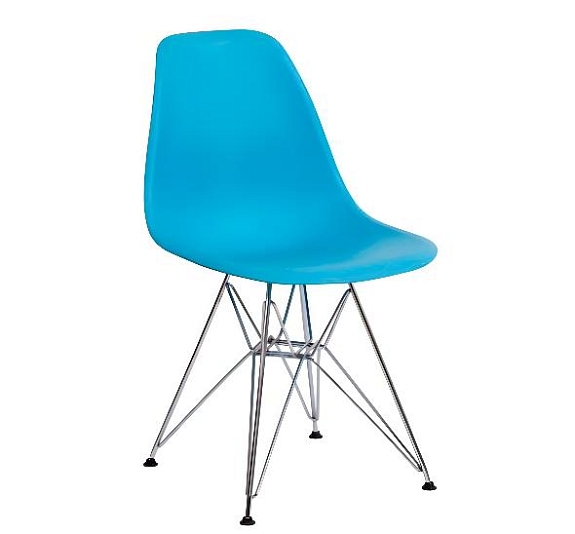 Стул Eames металл синий рис 1