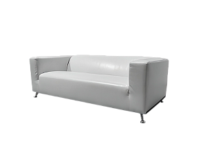 Диван Клиппан кожаный белый