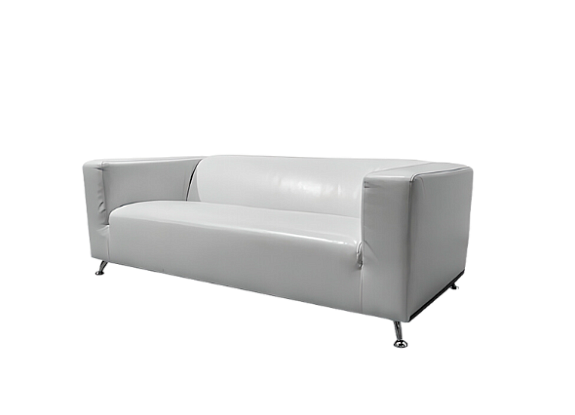 Диван Клиппан кожаный белый
