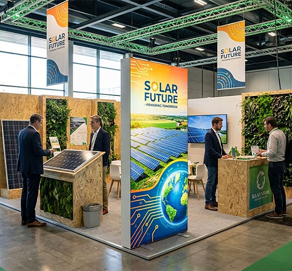 Автоматический тканевый стенд Light Up с односторонней печатью рис 1