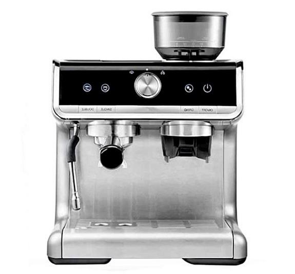 Рожковая кофемашина 1,55 кВт серебристая рис 2