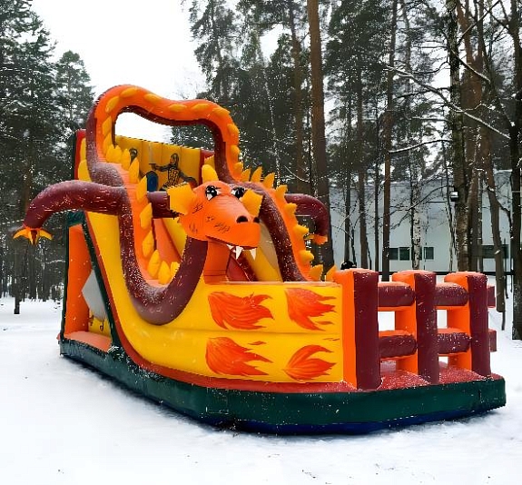 картинка Надувная горка "Змей Горыныч" от компании Рент-Бери