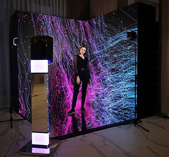 Прямая 3х2,5 светодиодная фотозона рис 2