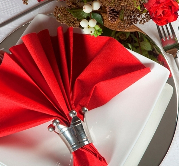 Салфетка красная 45х45 рис 2