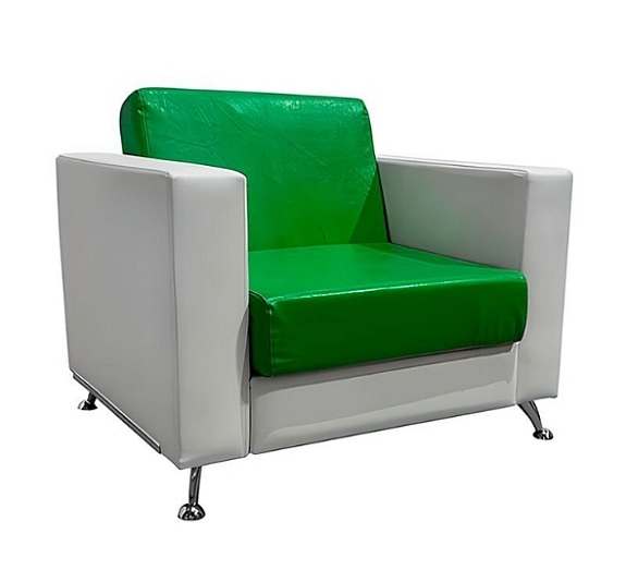 Кресло Cube зелено-белое рис 1