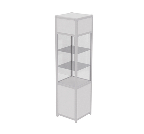 Витрина высокая белая рис 3