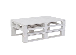 Белый стол из паллет