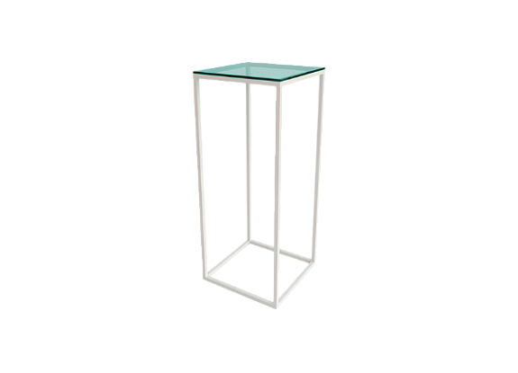 Коктейльный Стол High Cube Glass белый