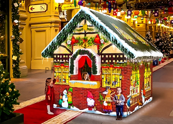 картинка Фотозона "Новогодний домик" от компании Рент-Бери