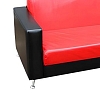 Диван Cube из экокожи трехместный красно-черный рис 2