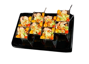 Салат из жареного нута с куриным филе