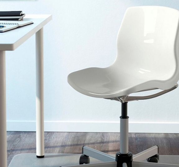 Стул пластиковый Snille белый рис 1