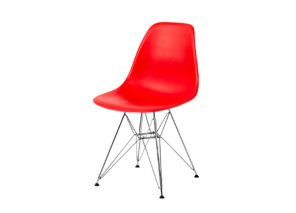 Стул Eames металл красный