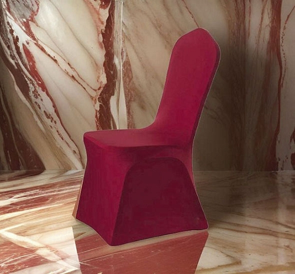 Чехол для стула бордовый (стрейч) рис 1