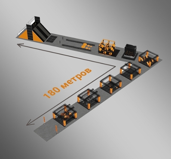 картинка Полоса препятствий "Супер Ниндзя" от компании Рент-Бери