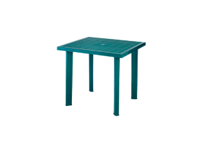Пластиковый квадратный стол 90x90 см зелёный