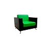 Кресло Cube зелено-черное рис 1