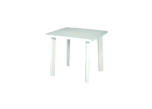 Пластиковый квадратный стол 90x90 см белый