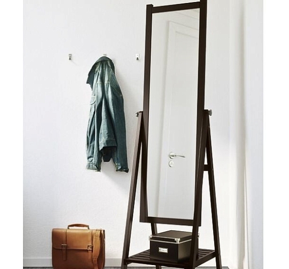 Зеркало из дерева коричневое Гарден рис 1