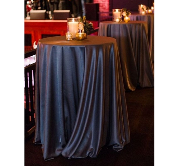 Скатерть серая круглая для коктейльного стола рис 4