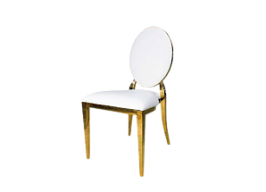 Стул Laval Gold с белой обивкой