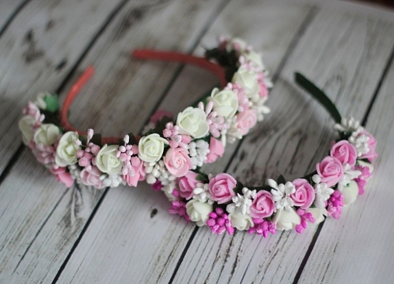 Мастер-класс «Ободки с цветами»