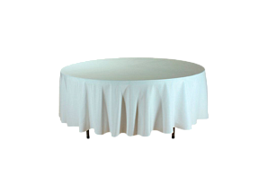 Скатерть круглая 3м белая