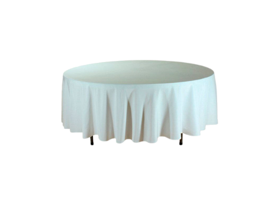 Скатерть круглая 3м белая