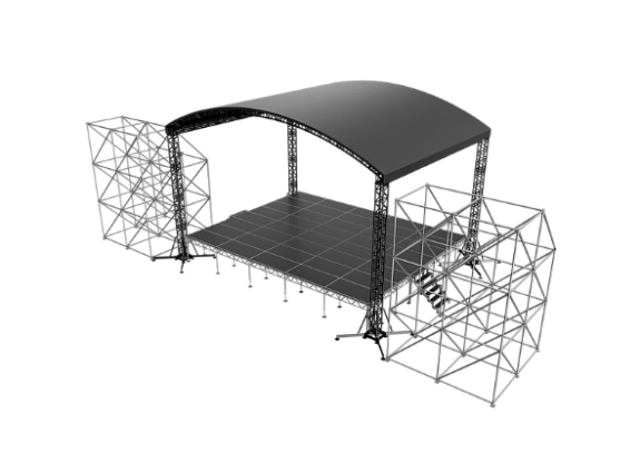 картинка Сцена арочная 8x10 Черная от компании Рент-Бери