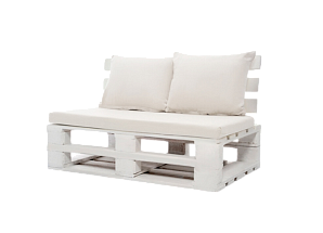 Белый диван из паллет