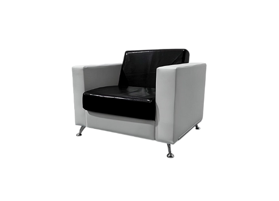 Кресло Cube черно-белое