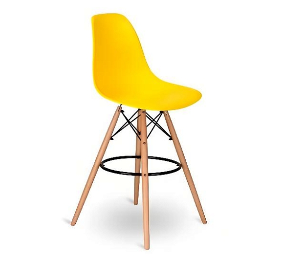 Стул барный Eames желтый рис 1