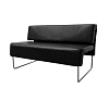 Диван черный из экокожи 120 см рис 1