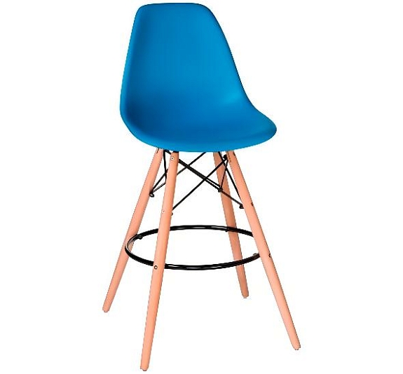 Стул барный Eames синий рис 1