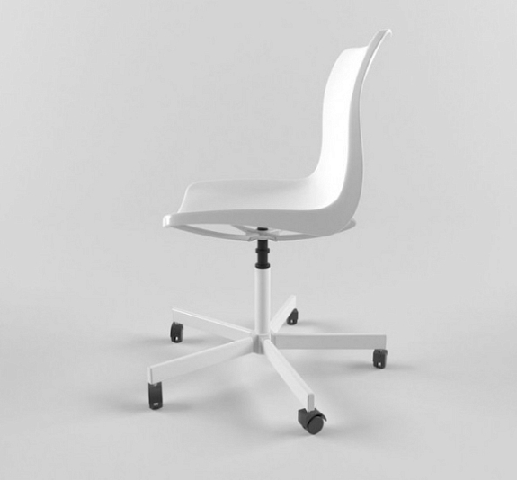 Стул пластиковый Snille белый рис 2