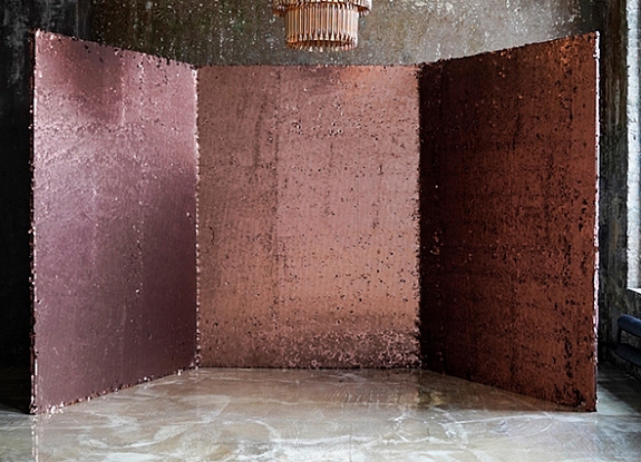 Фотозона бронзовые крупные пайетки