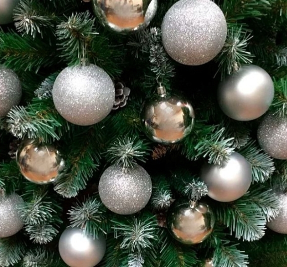 картинка Ёлка искусственная 200 см наряженная серебряная от компании Рент-Бери