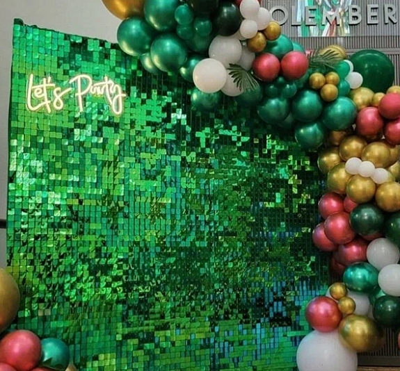 Фотозона Зеленые пайетки рис 6