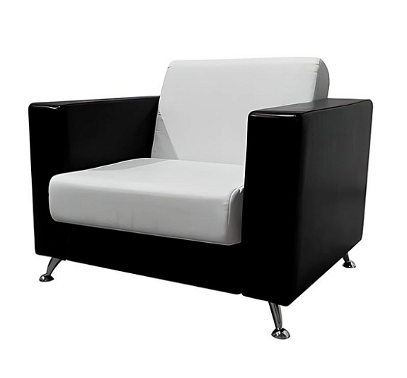 Кресло Cube бело-черное рис 2