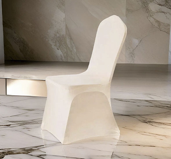 Чехол для стула бежевый (стрейч) рис 1