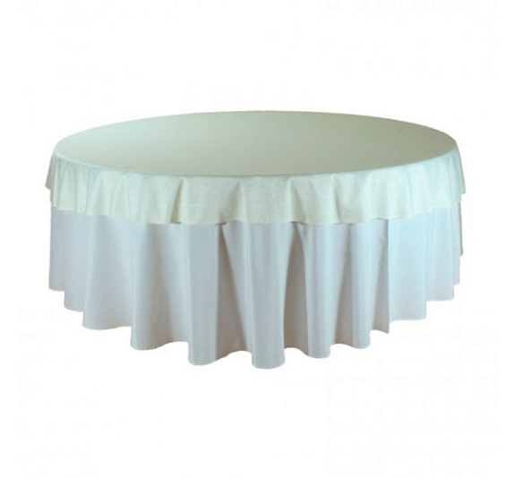 картинка Наперон для круглого стола бежевый «Жаккард» 2,2м от компании Рент-Бери