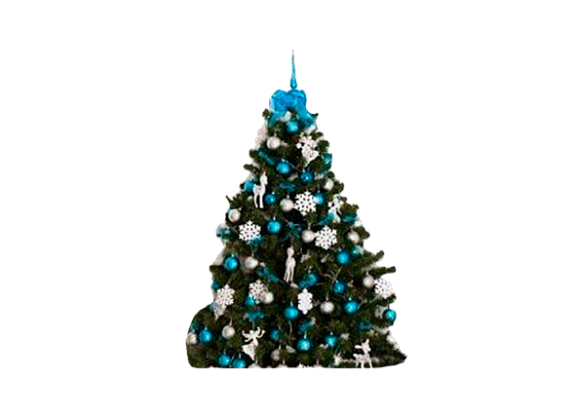 картинка Ёлка искусственная 150 см наряженная голубо-белая от компании Рент-Бери